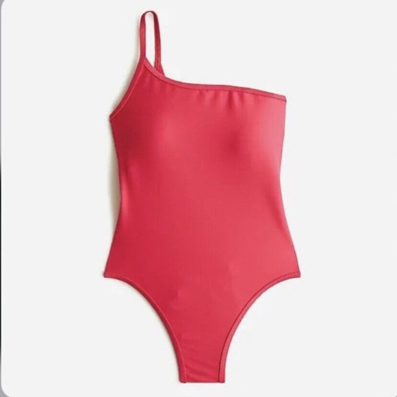 J. Crew Other - J. CREW Swim One Shoulder Ribbed One Piece Swimsuit-Size 12